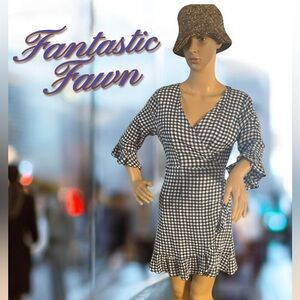 Fantastic Fawn wrap around ruffle dress